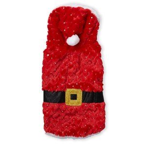 Sparkle Santa Claus Christmas Hoodie Dog Costume